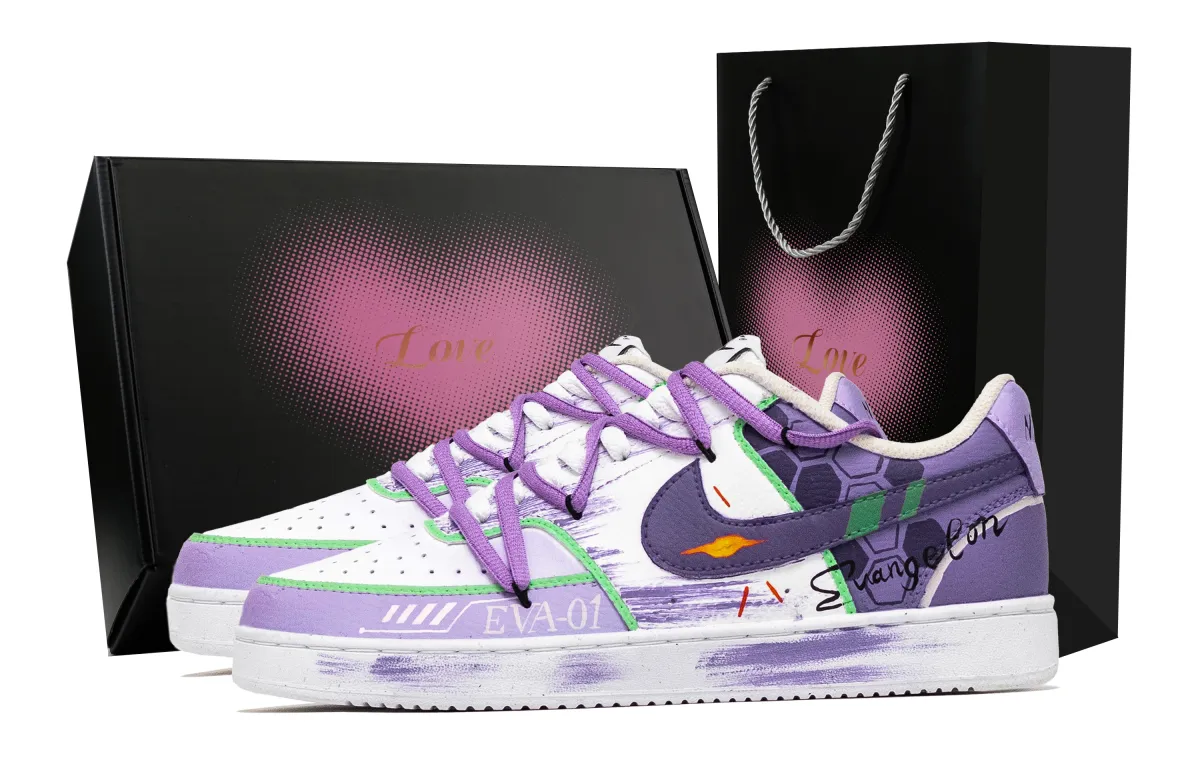 Nike Court Vision 1 Warrior Slip Resistant Abrasion Resistant Low top Skateboard Shoes Men's Purple