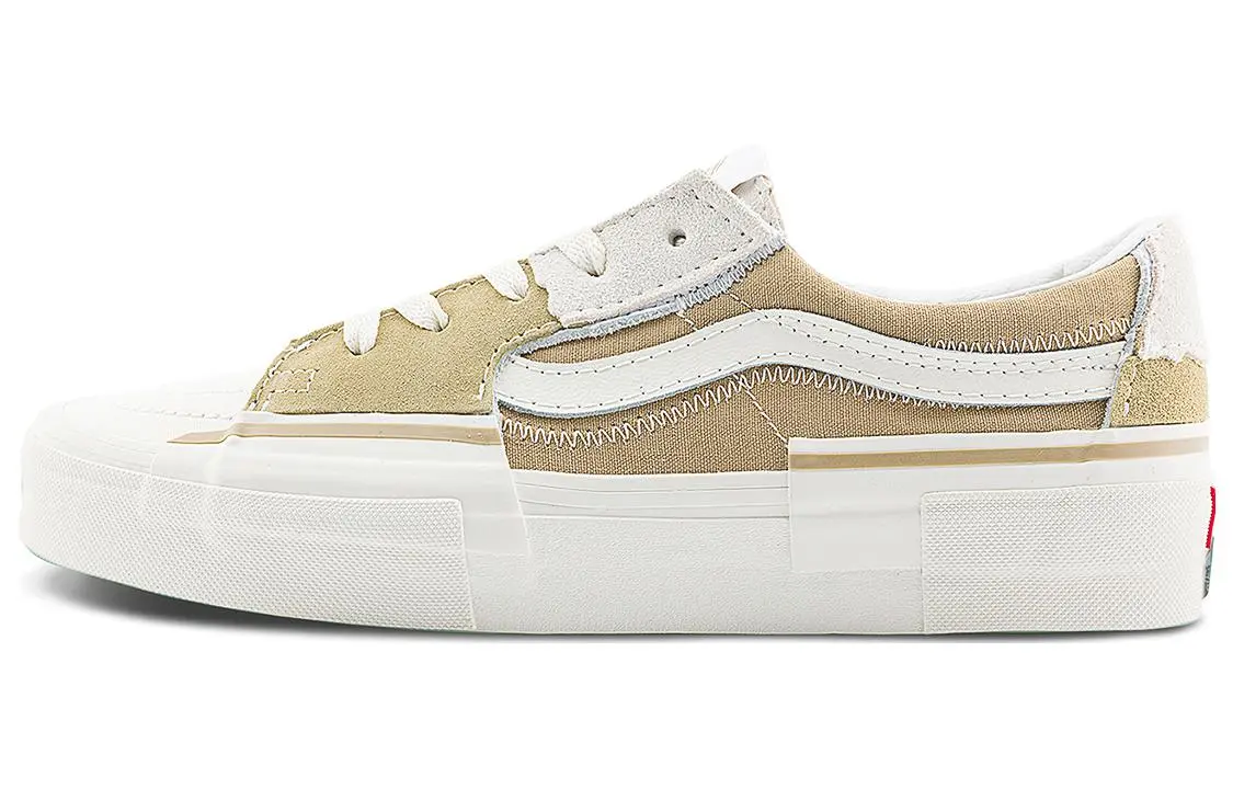 Vans SK8 LOW Abrasion Resistant Low top Skateboard Shoes Unisex White Umber