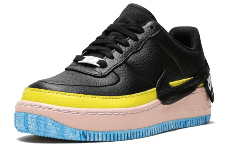 Женские кеды Nike Air Force 1 Jester XX SE (черно-розовые) — Чёрный / жёлтый / розовый / синий — фото 2