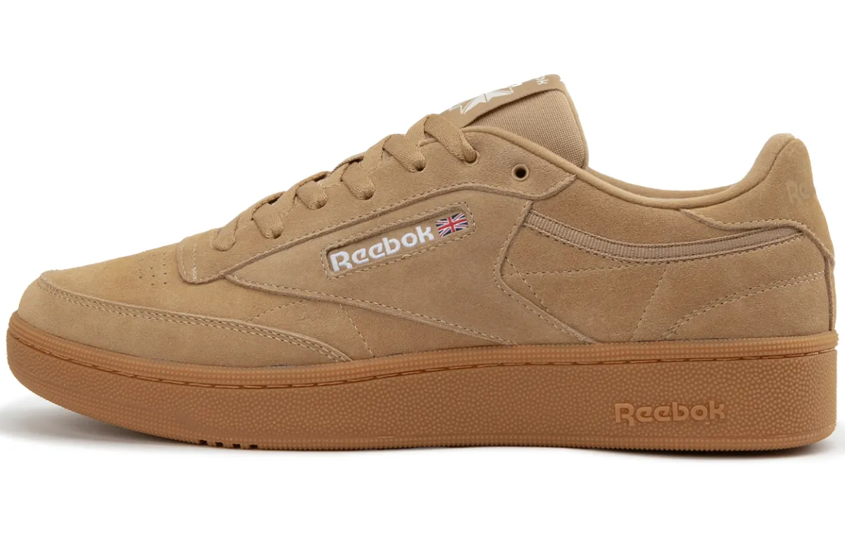 Reebok CLUB C 85 W+ Low top Skateboard Shoes Unisex Brown Yellow