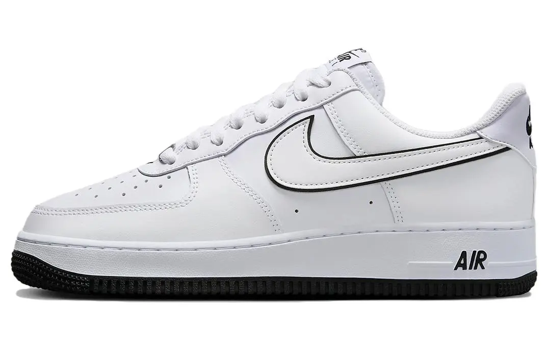 Nike Air Force 1 '07 Low White Black Outline Swoosh
