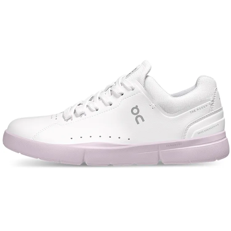 On THE ROGER Skate Shoes Women's Low-top White/Lily Pink