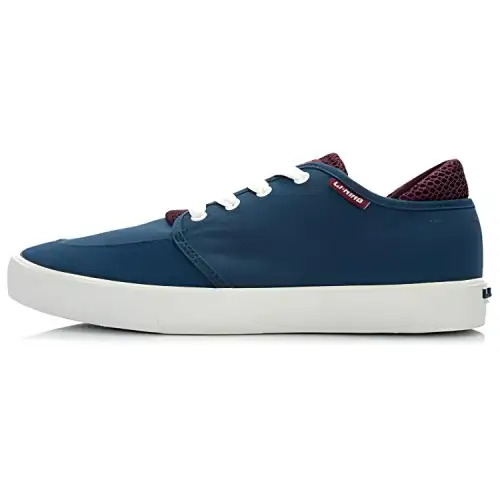 Li Ning Skateboard Shoes Men's Low Top Dark Blue/White