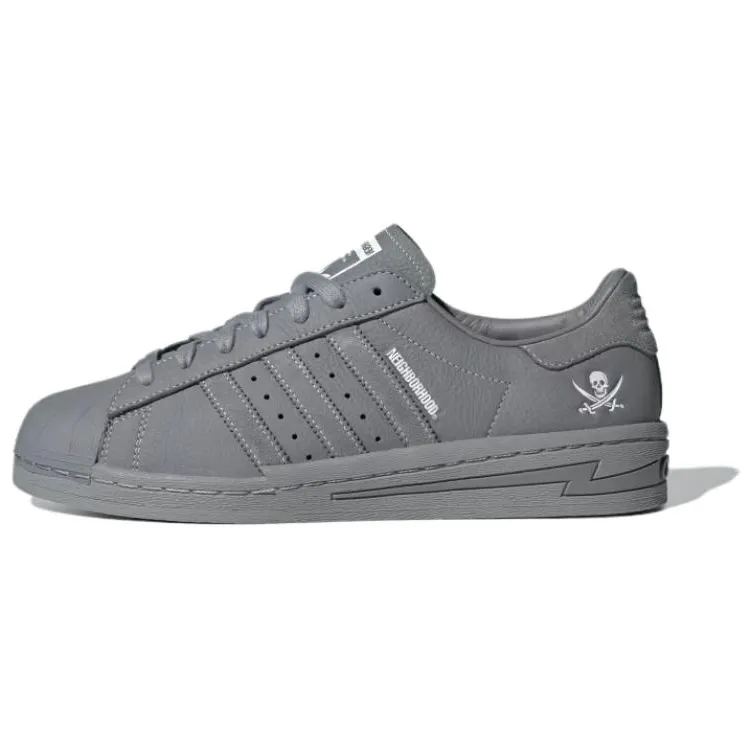 Adidas Originals x NEIGHBORHOOD SUPERSTAR Low top Skateboard Shoes Men's Gray