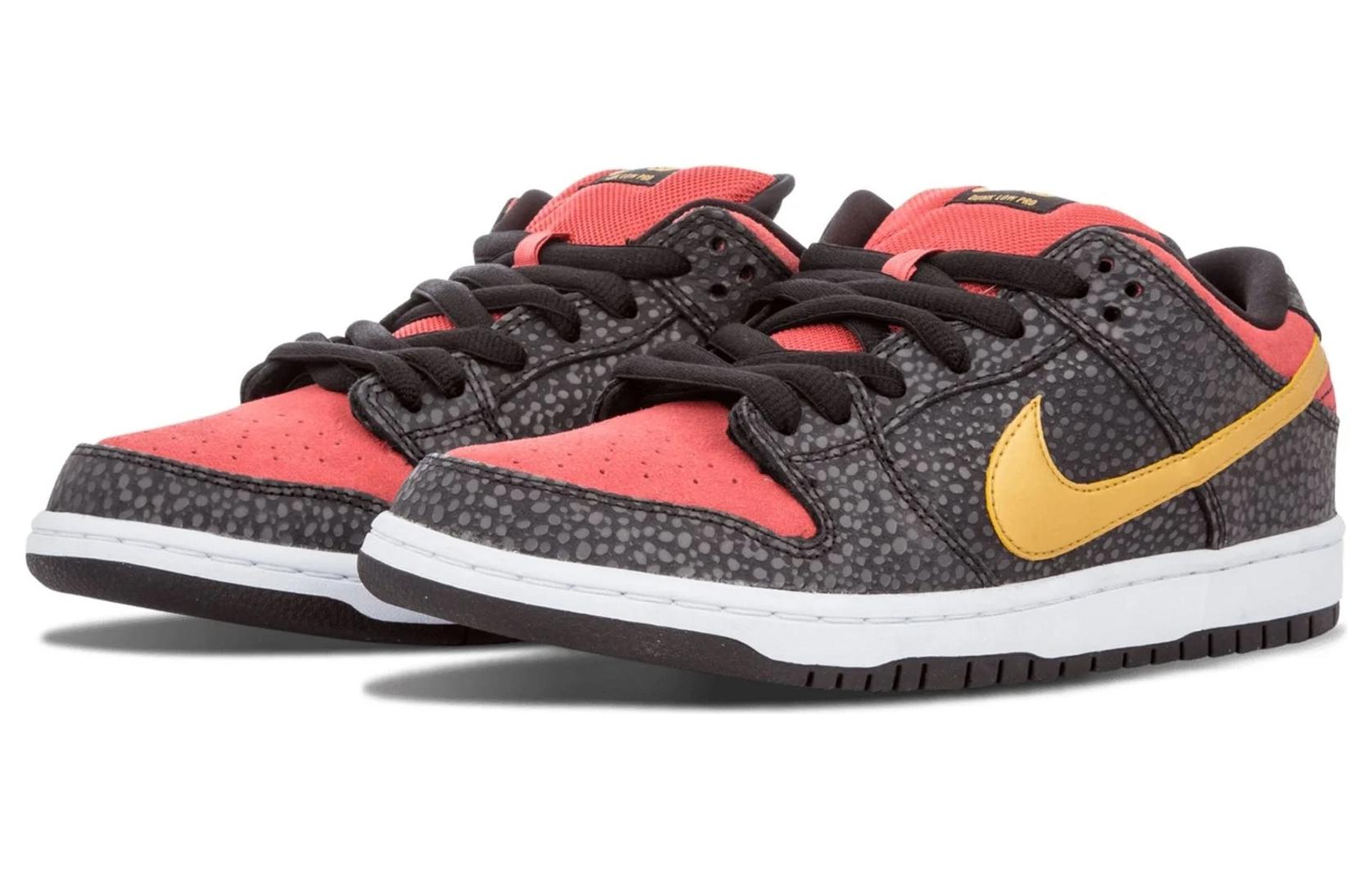 Мужские кроссовки Nike Dunk SB Walk of Fame (черно-красные) — 黑/金属黄金 — фото 3