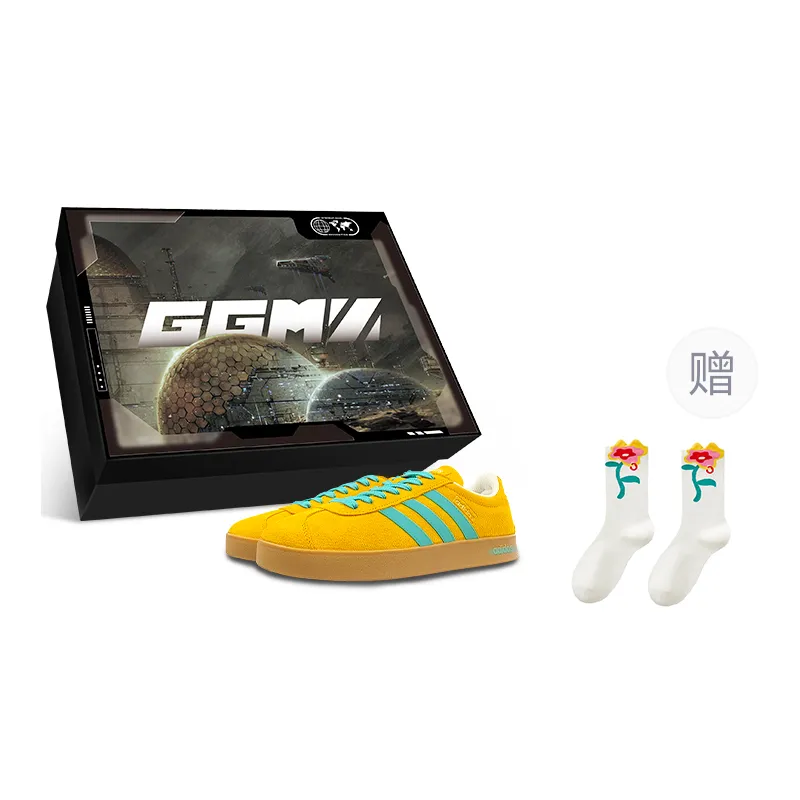 Adidas Vl Court Low top Skateboard Shoes Unisex Yellow Green