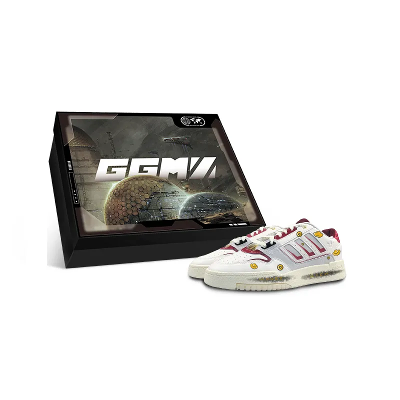 Adidas Originals Drop Step 2.0 Slip Resistant Abrasion Resistant Low top Skateboard Shoes Unisex White Red Gold