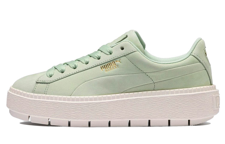 PUMA Platform Trace Skateboard Shoes Women's Low Top Mint Green