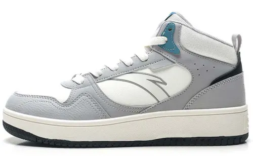 Anta Life Collection Textile, Synthetic Leather High top Skateboard Shoes Men's Gray