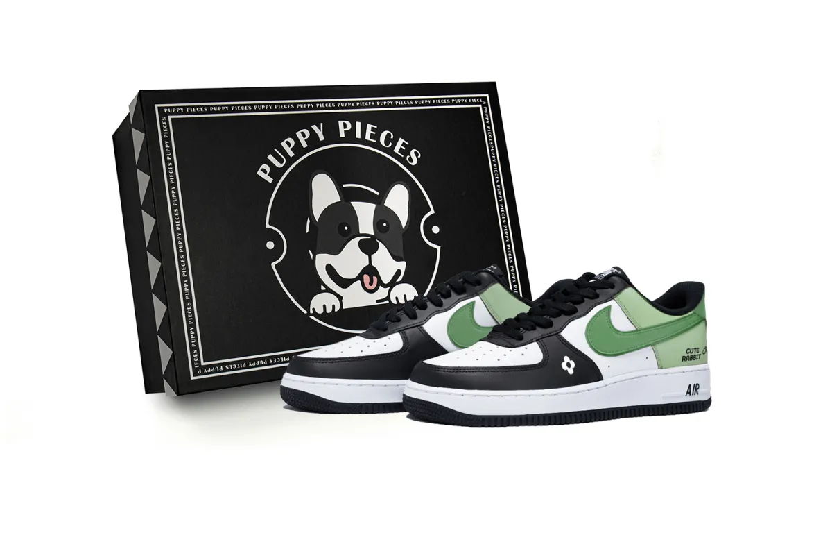 Nike Air Force 1 Puppy Fragment, Special Shoe Box Low top Skateboard Shoes Men's White