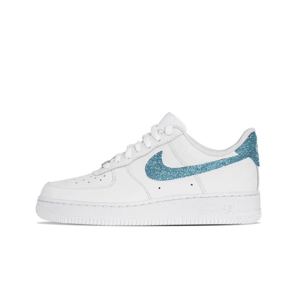 Nike Air Force 1 Slip Resistant Low top Skateboard Shoes Unisex White Blue