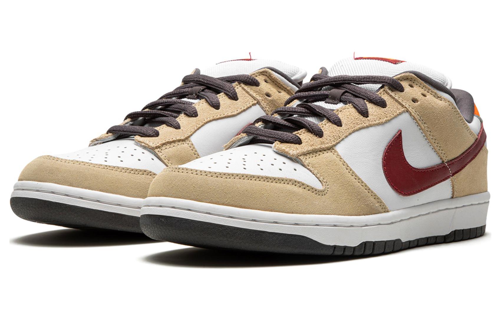 Мужские кеды Nike Dunk SB "crimson" (бело-красные) — 杏/白/红 — фото 3