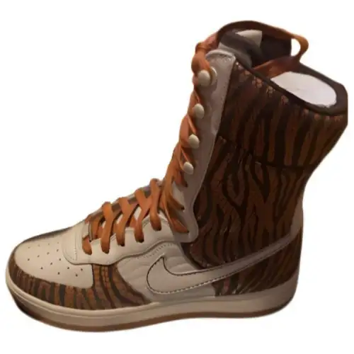 Nike Air Force 1 High 6 Inch Orange Zebra Women's