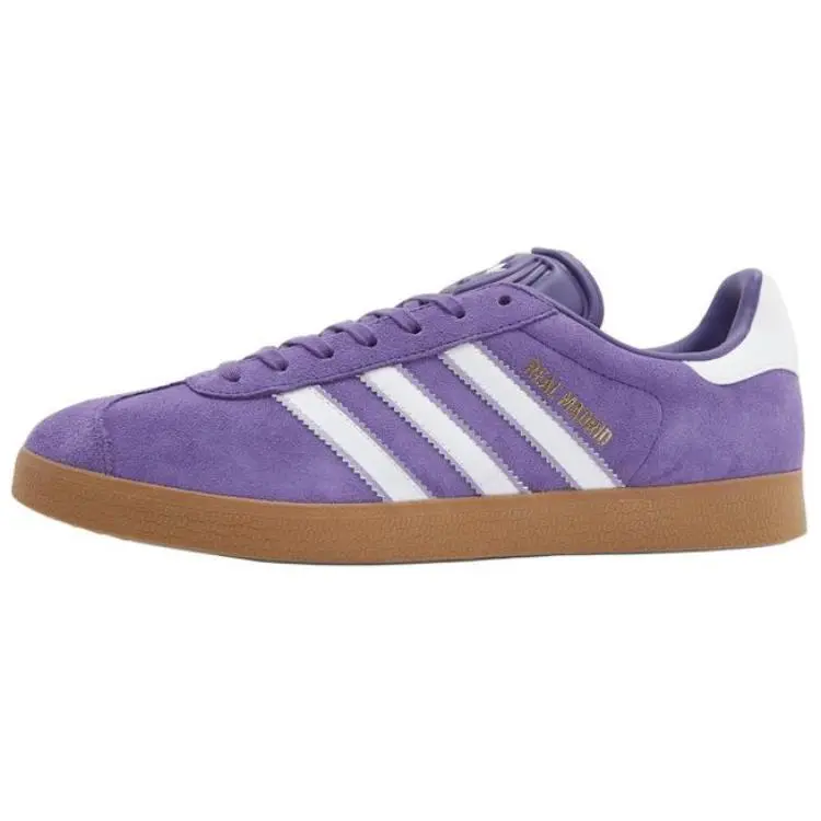 Real Madrid x Adidas Originals Gazelle Low top Skateboard Shoes Unisex Purple