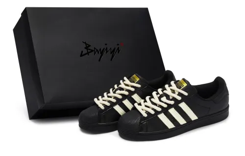 Adidas Originals SUPERSTAR 811 Manufacturing, Checkerboard, Special Shoe Box Low top Skateboard Shoes Unisex Black