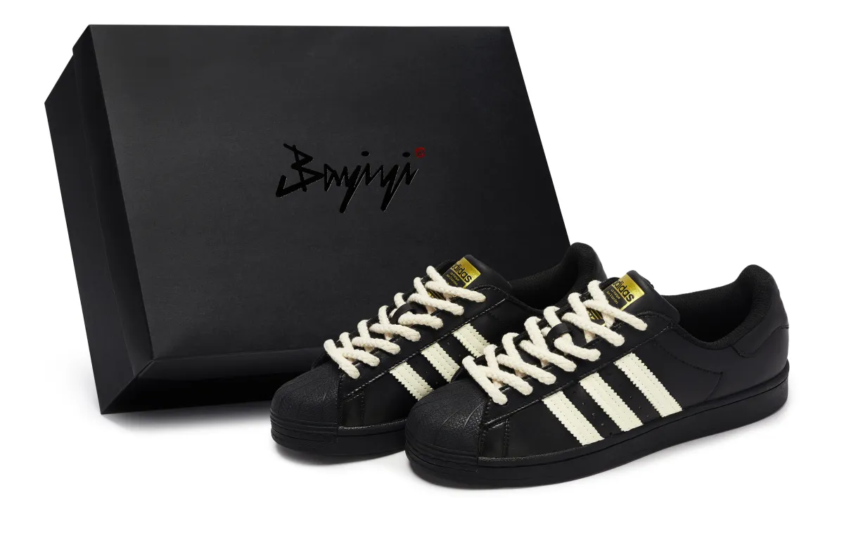 Adidas Originals SUPERSTAR 811 Manufacturing, Checkerboard, Special Shoe Box Low top Skateboard Shoes Unisex Black