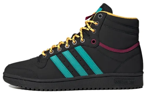 Adidas Originals Top Ten Abrasion Resistant Cushioning High top Skateboard Shoes Men's Black