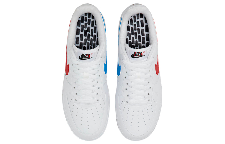 Мужские кроссовки Nike Air Force 1 (белыйкрасныйсиний) — фото 4