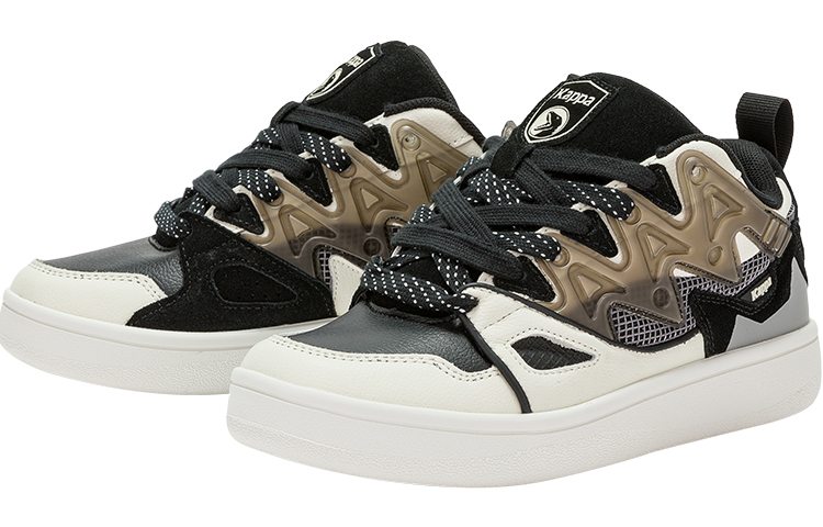 COPPOLELLA x Kappa Abrasion Resistant Low top Skateboard Shoes Unisex White Black Brown