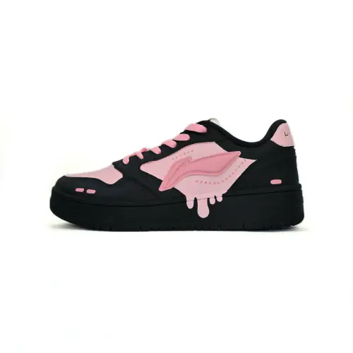 Li Ning Tianji Soft Skateboard Shoes Women's Low Top Black/Pink