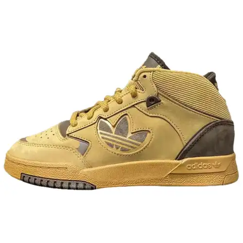 Adidas Originals DROP STEP XL 2.0 Slip Resistant Abrasion Resistant Mid top Skateboard Shoes Unisex Light Brown