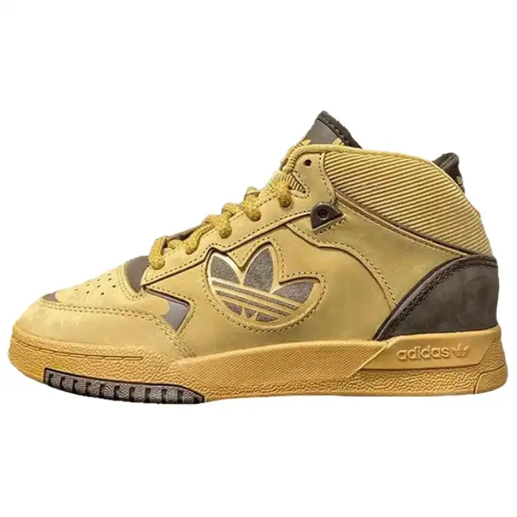 Adidas Originals DROP STEP XL 2.0 Slip Resistant Abrasion Resistant Mid top Skateboard Shoes Unisex Light Brown
