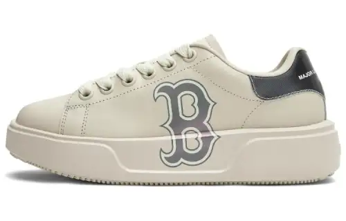 MLB Chunky Classic Boston Red Sox Slip Resistant Abrasion Resistant Low top Skateboard Shoes Unisex Butter Gray