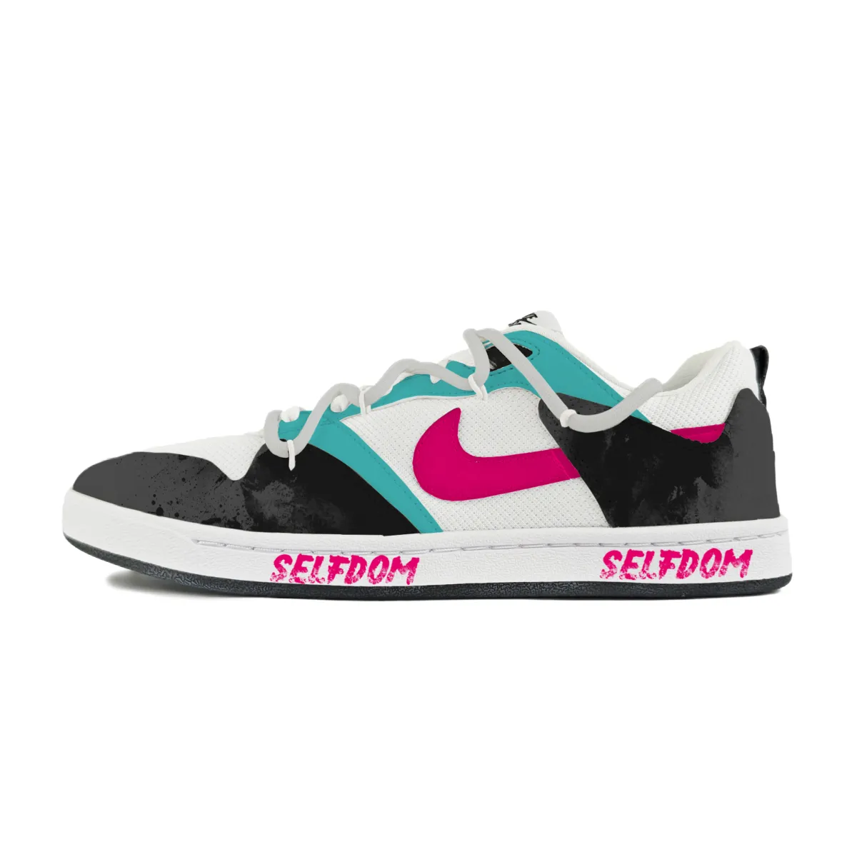Nike SB Alleyoop Abrasion Resistant Low top Skateboard Shoes Men's White Black Blue