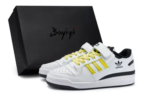 Adidas Originals FORUM Skateboard Shoes Unisex Low Top Yellow/Tiffany
