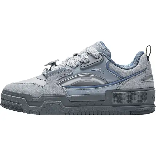 Anta Mild Sugar Slip Resistant Height Increasing Low top Skateboard Shoes Men's Gray