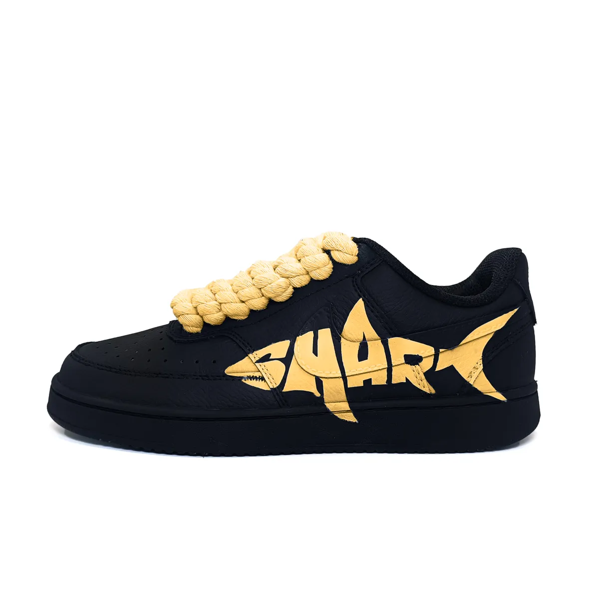 Nike Court Vision Slip Resistant Abrasion Resistant Low top Skateboard Shoes Unisex Gold