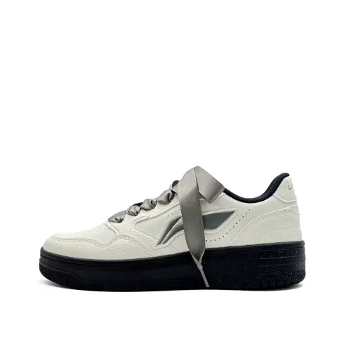 Li Ning Tianji Soft Slip Resistant Abrasion Resistant Low top Skateboard Shoes Women's Ecru