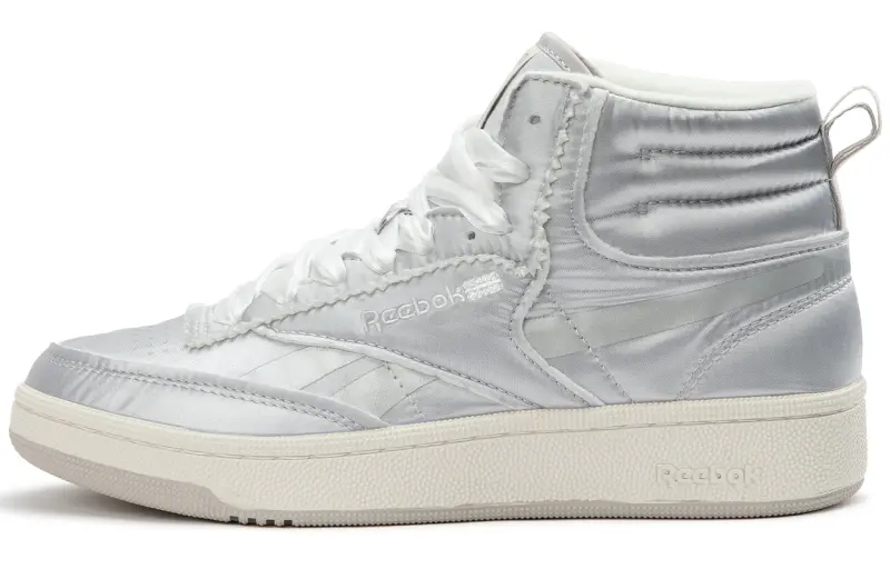 Reebok Mid top Skateboard Shoes Unisex Silver Gray