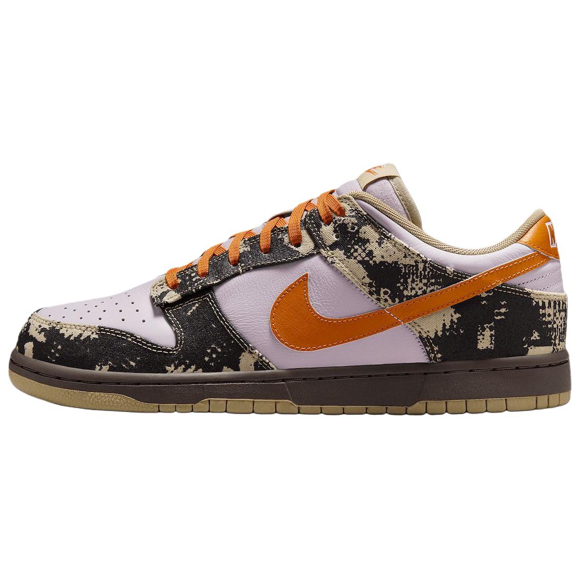 Кроссовки Nike Nike Dunk Low (бело-черно-оранжевые)