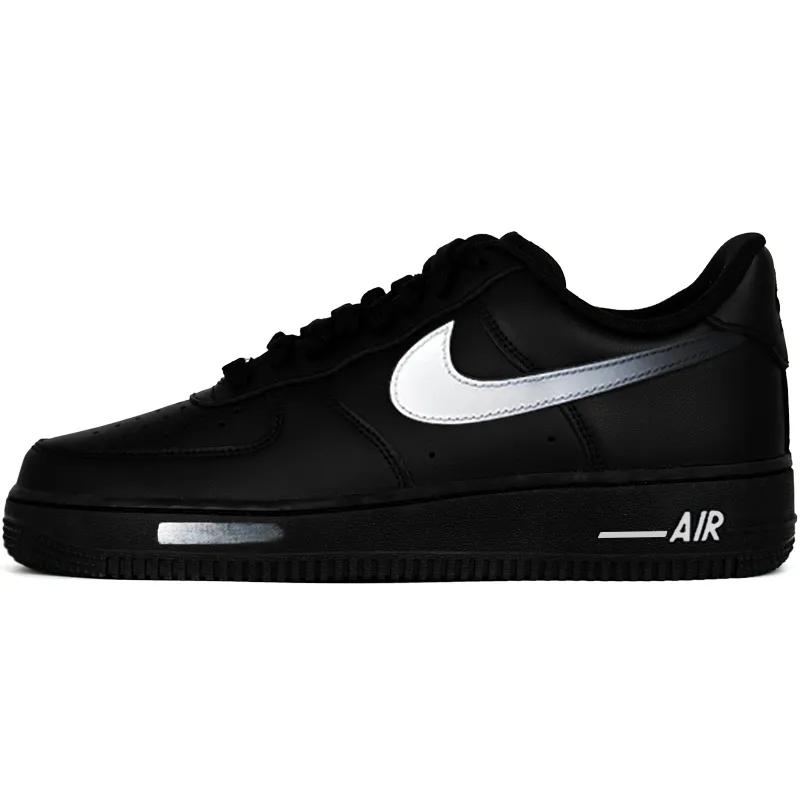Nike Air Force 1 Witcher Abrasion Resistant Abrasion Resistant Low top Skateboard Shoes Unisex Black White