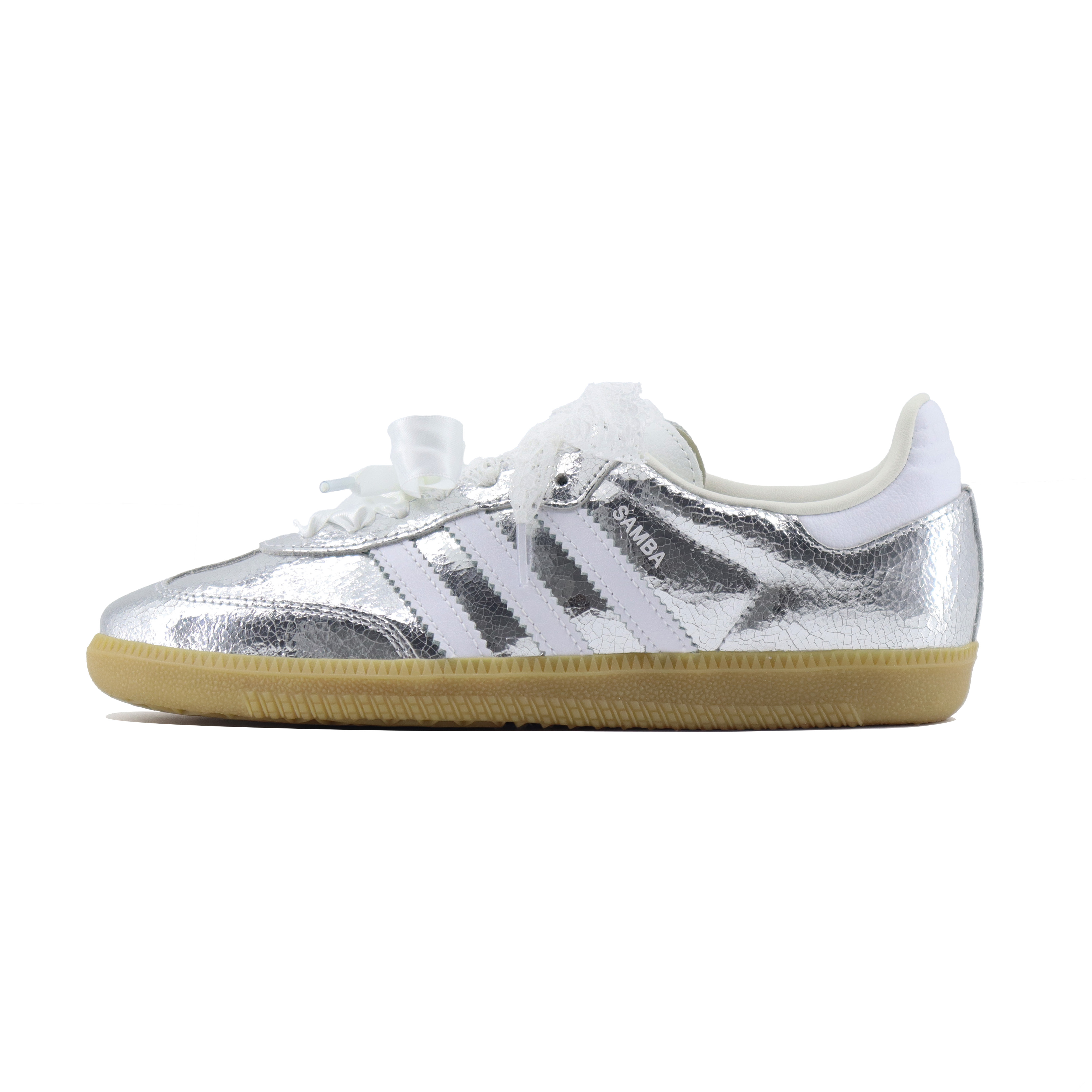 Adidas Originals SAMBA OG Abrasion Resistant Low top Skateboard Shoes Women's Silver