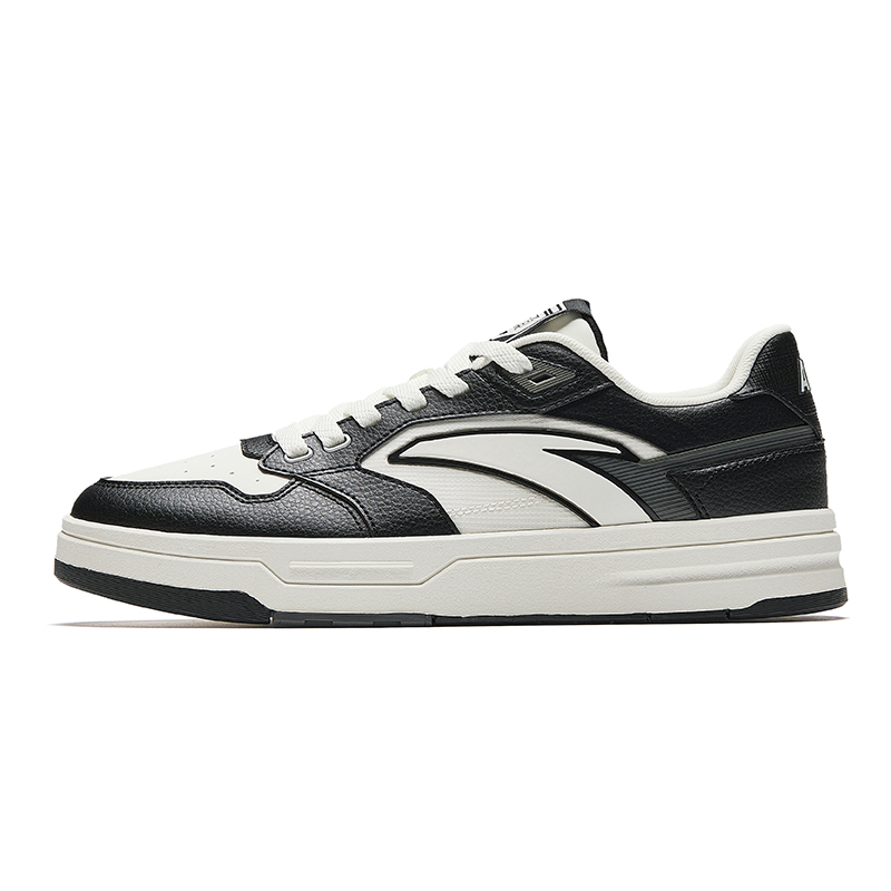 Anta Street Lite Slip Resistant Abrasion Resistant Low top Skateboard Shoes Men's White Black