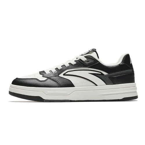 Anta Street Lite Slip Resistant Abrasion Resistant Low top Skateboard Shoes Men's White Black