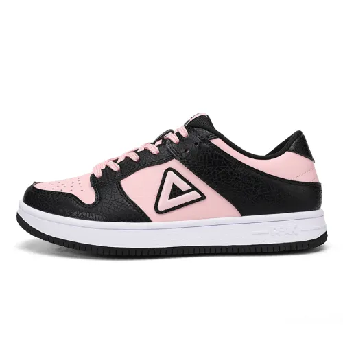 Peak style, comfortable and versatile, non-slip, shock-absorbing and wear-resistant, low-top sneakers, women's black paradise pink