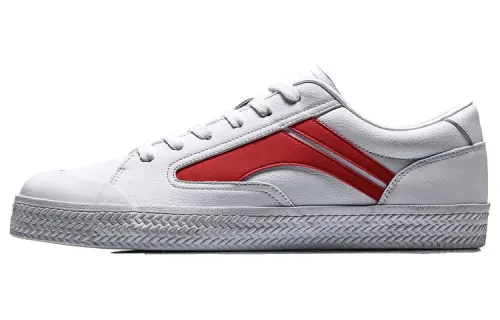 Li Ning Skateboard Shoes Unisex Low Top White/Red