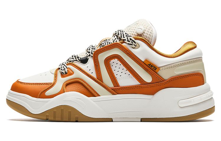 Anta AOJIE Slip Resistant Abrasion Resistant Slip Resistant Abrasion Resistant Low top Skateboard Shoes Men's Orange