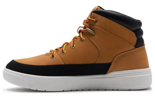 Timberland Comfortable Round Toe Slip Resistant Abrasion Resistant Mid top Skateboard Shoes Men's Wheat