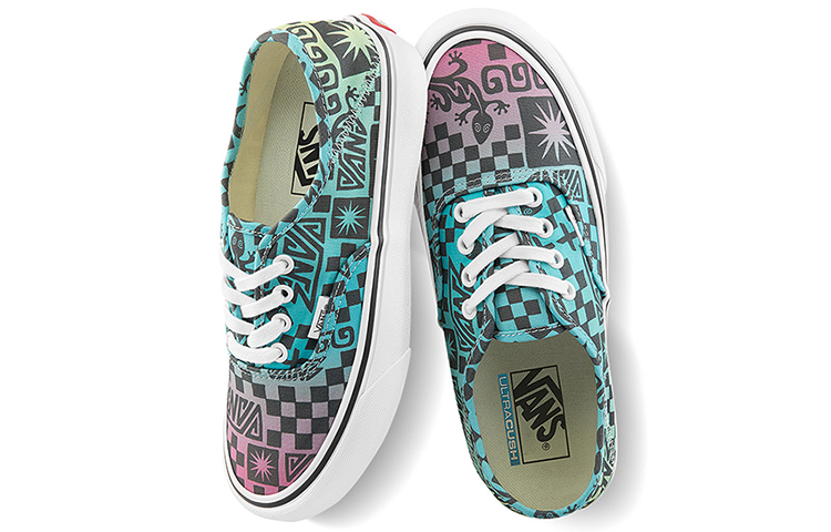 Кеды Vans Authentic (сине-черно-розовые) — фото 5