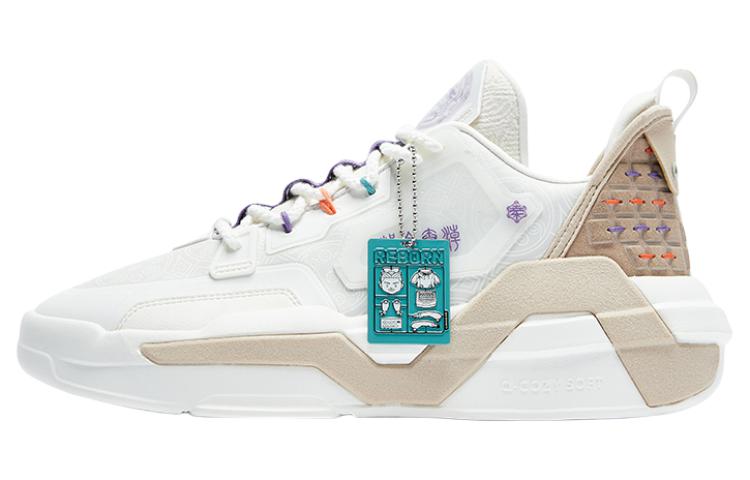 Shaanxi Museum x Jordan versatile non-slip shock-absorbing mid-top sneakers men's white and yellow