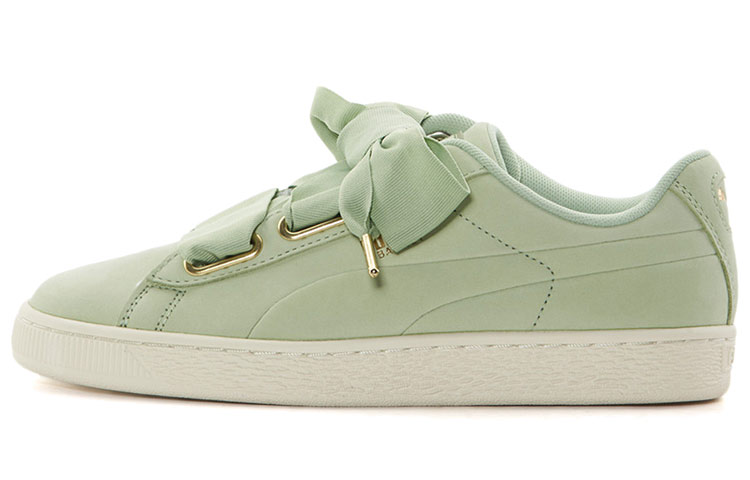 PUMA Basket Heart Shoes Green Women's