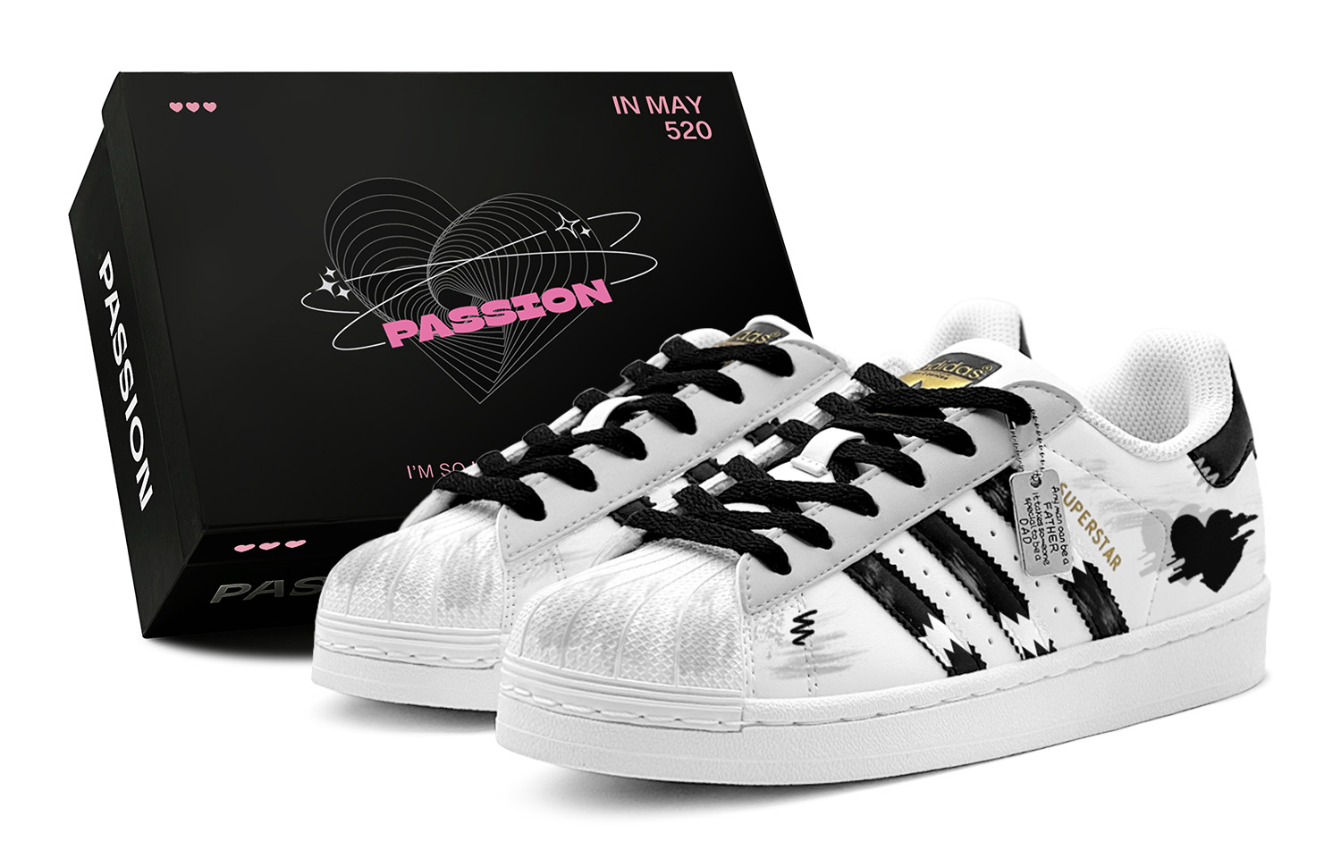 Adidas Originals SUPERSTAR Fall Fresh Air Intake, Fashionable, Heart Shadow, New Urban Style Slip Resistant Low top
