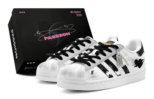 Adidas Originals SUPERSTAR Fall Fresh Air Intake, Fashionable, Heart Shadow, New Urban Style Slip Resistant Low top