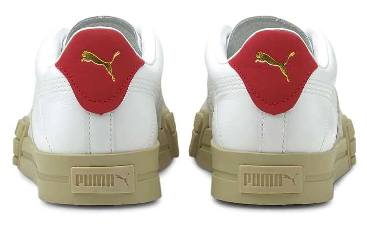 Женские кеды PUMA Eris Reptile (бежево-белые с красным) — Бежевыйбелый / красный — фото 4