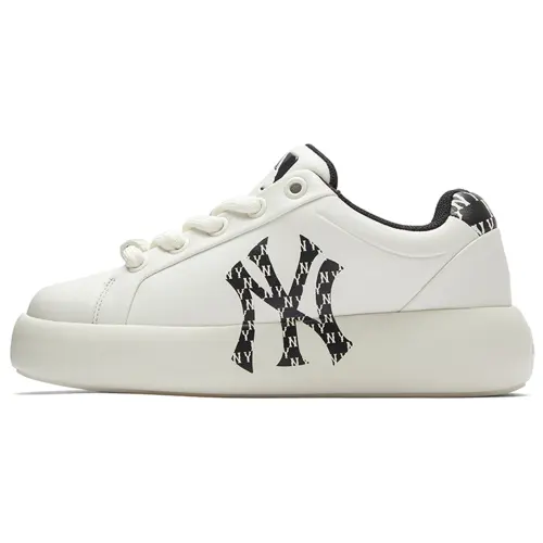 MLB Chunky Classic Slip Resistant Low top Skateboard Shoes Unisex Black White