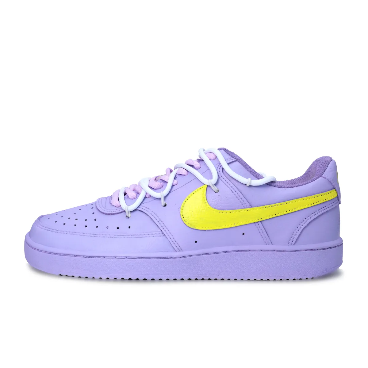 Nike Lavender Abrasion Resistant Breathable Low top Skateboard Shoes Men's Purple Yellow White